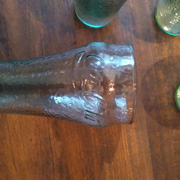 COPY - Set of 6 Vintage Green Pebbled Coca-Cola G… - Picture 3 of 4